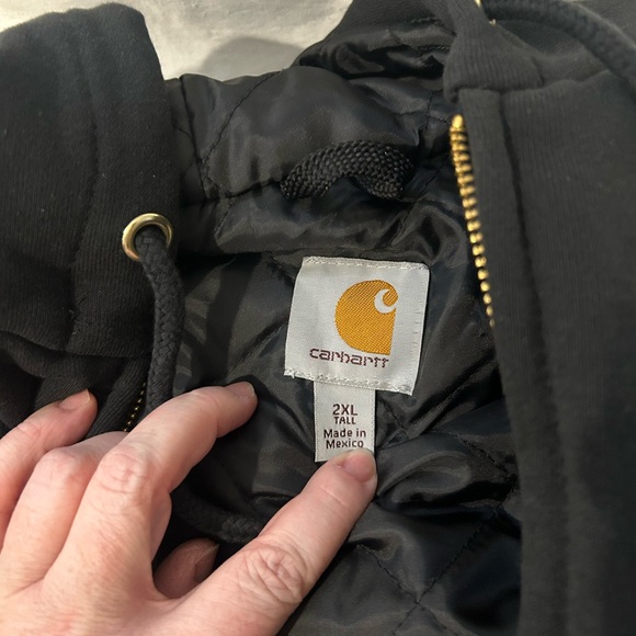 Carhartt Rain Defender 2XLT Black Zip Up Hoodie - Picture 2 of 4